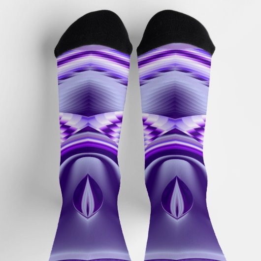 Chaussette Rêves arc-en-ciel à fleurs violettes (Haut)