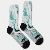 Chaussette Rêves d'agate de marbre rose menthe (Droite)