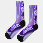 Chaussette Rêves d'arc-en-ciel de fleurs violettes (Gauche)