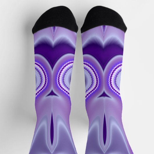 Chaussette Rêves d'arc-en-ciel de fleurs violettes (Haut)