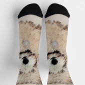 Chaussette Revêtu doux Roue Peinture Terrier Art original (Haut)