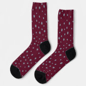 Chaussette Rhinestons sur rouge foncé (Gauche)