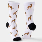 Chaussette Rhodesian Ridgeback Brown Cartoon Lion Chien Motif (Angulaire)