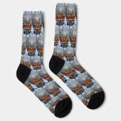 Chaussette Rhodesian Ridgeback Noël Camion Rouge Fêtes (Droite)