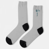 Chaussette RICH Unisex Chaussettes Tendance Océan Bleu Abstra (Gauche)