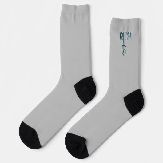 Chaussette RICH Unisex Chaussettes Tendance Océan Bleu Abstra (Gauche)