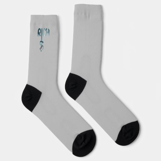 Chaussette RICH Unisex Chaussettes Tendance Océan Bleu Abstra (Droite)
