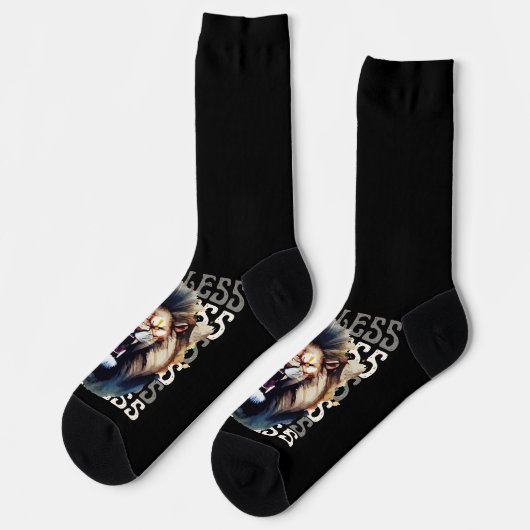 Chaussette Roar sans peur - Lion gras (Gauche)