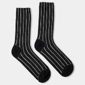 Chaussette Robe classique rayée noir et blanc (Droite)