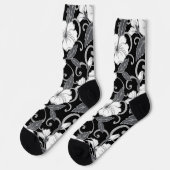 CHAUSSETTE ROBE POLYNÉSIENNE (NOIR) (Gauche)