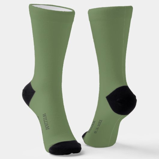 Chaussette Robe verte personnalisée (Angulaire)