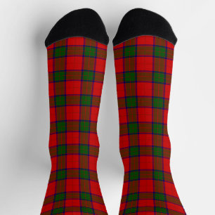 Chaussette Robertson tartson rouge vert plaid