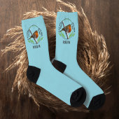 Chaussette Robin Bird sur la branche d'hiver Chaussettes de N