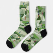Chaussette Rock Climbing in Greens Crew Socks (Gauche)