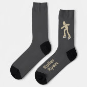 Chaussette Rollerskating sand on gray with text (Gauche)