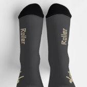 Chaussette Rollerskating sand on gray with text (Haut)