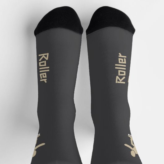Chaussette Rollerskating sand on gray with text (Haut)