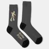 Chaussette Rollerskating sand on gray with text (Droite)