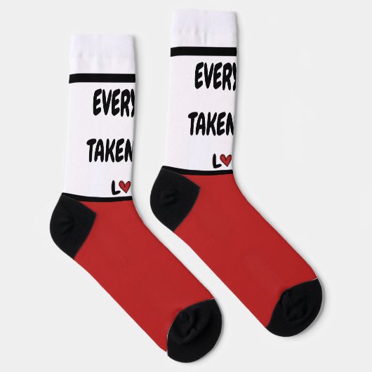 Chaussette Romantic Every Step Taken With Love Red Hearts Cre (Droite)