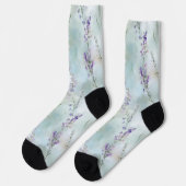 Chaussette Romantic Purple Blue Floral (Gauche)