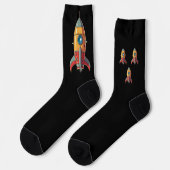 Chaussette Roquette rétro à la Lune (Gauche)