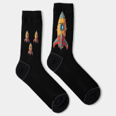 Chaussette Roquette rétro à la Lune (Droite)
