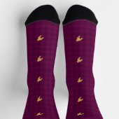 Chaussette Rose avec pied de cheminée d'ascension or (Haut)
