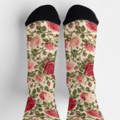 Chaussette Rose Classique Romantique Art Vigne (Haut)