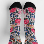 Chaussette Rose et Oiseau, William Morris (Haut)