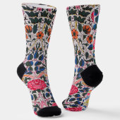 Chaussette Rose et Oiseau, William Morris (Angulaire)