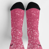 Chaussette Rose faux pailleté rose clair Monogramme (Haut)