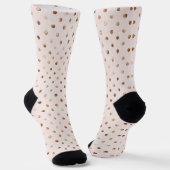 Chaussette Rose Féminin Crème Brun Points (Angulaire)