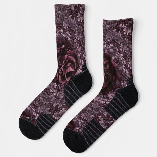 Chaussette Rose Mandala  (Gauche)