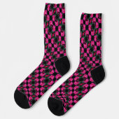 Chaussette Rose rose en fleurs complètes Motif (Gauche)