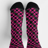 Chaussette Rose rose en fleurs complètes Motif (Haut)