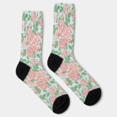 Chaussette Rose rose Jardin Bouquet Motif (Droite)