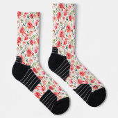 Chaussette Rose victorien Reverie : Motifs floraux classiques (Droite)