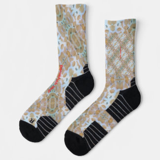 Chaussette Roses blanches séchées