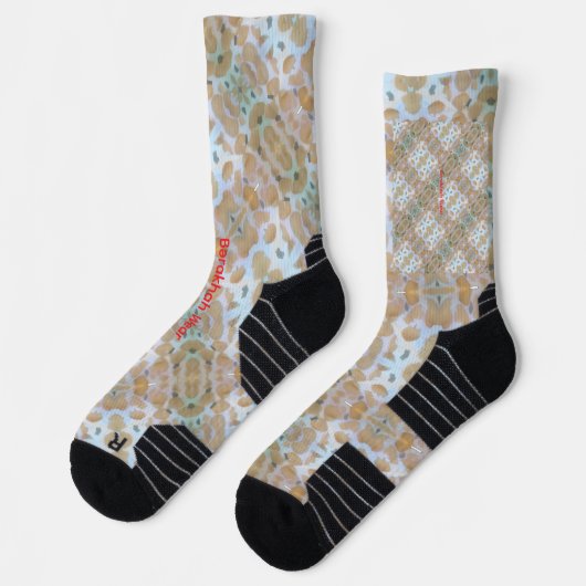 Chaussette Roses blanches séchées (Gauche)