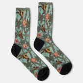 Chaussette Roses grimpantes et petits oiseaux, William Morris (Droite)