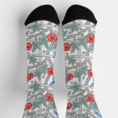 Chaussette Roses grimpantes et petits oiseaux, William Morris (Haut)