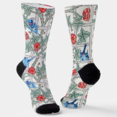 Chaussette Roses grimpantes et petits oiseaux, William Morris (Angulaire)