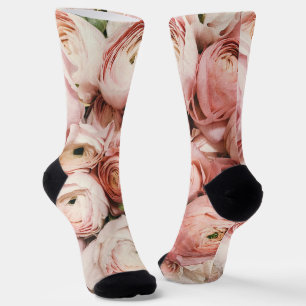 Chaussette Roses roses