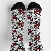Chaussette Roses rouges. (Haut)