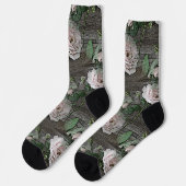 Chaussette Roses sur bois (Gauche)
