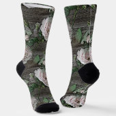 Chaussette Roses sur bois (Angulaire)