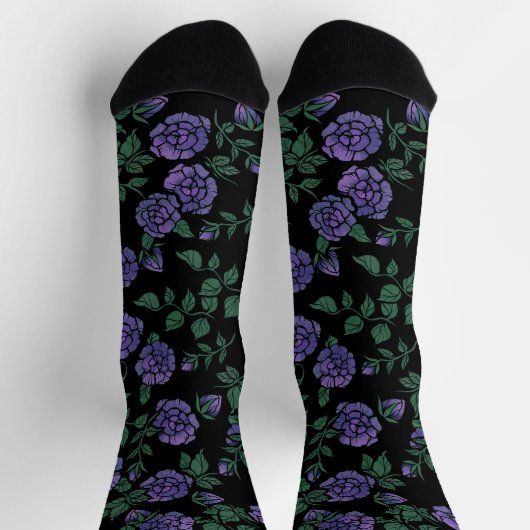 Chaussette Roses violets (Haut)