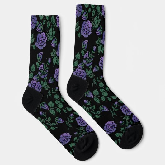 Chaussette Roses violets (Droite)