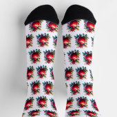 Chaussette Rosh Hashana Couleur de l'eau Grenade rouge (Haut)