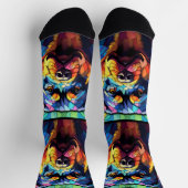 Chaussette Rottweiler en Verre Coloré (Haut)